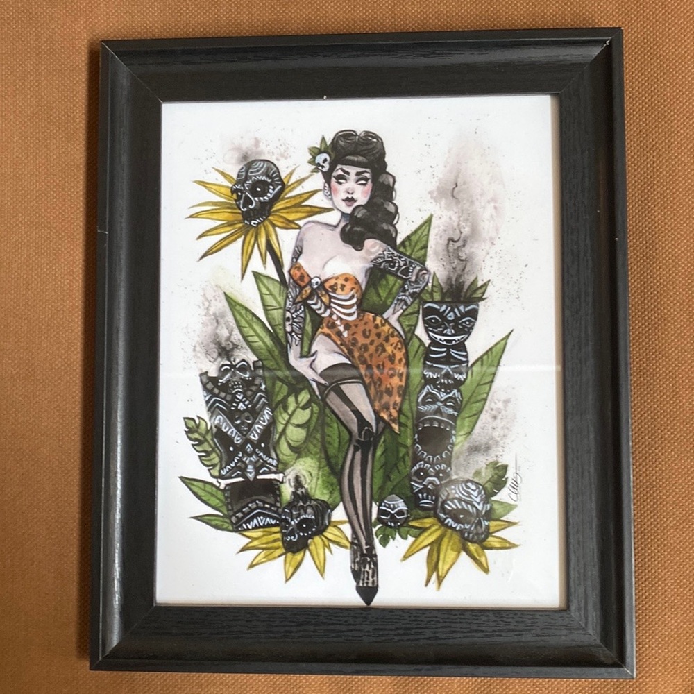 Tiki Pin-Up Print — Carlations Art